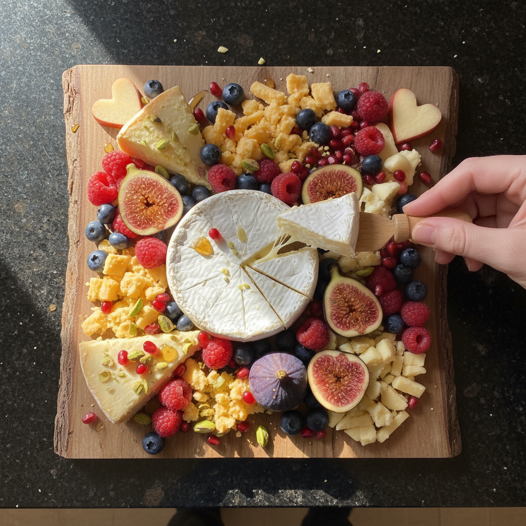 Sumptuous Valentine's Cheese Board