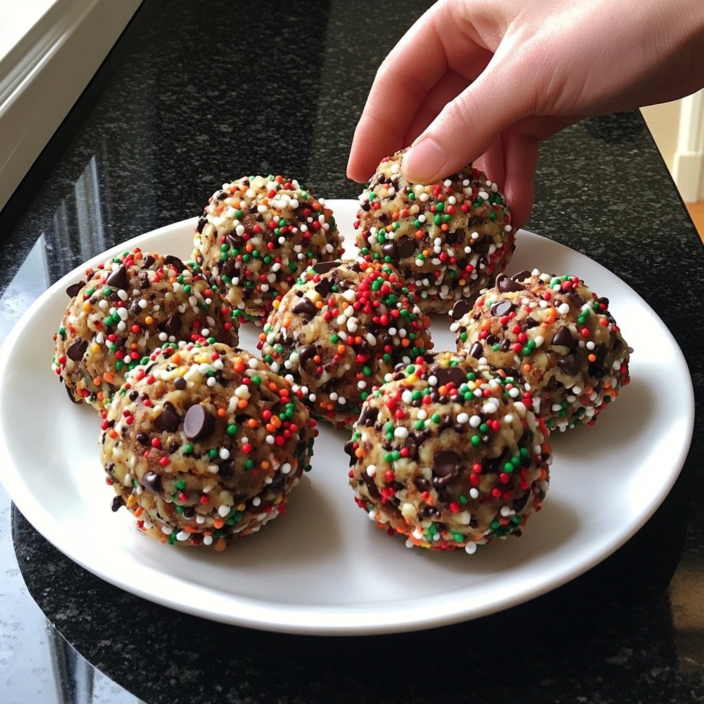 No-Bake Christmas Balls Cookies
