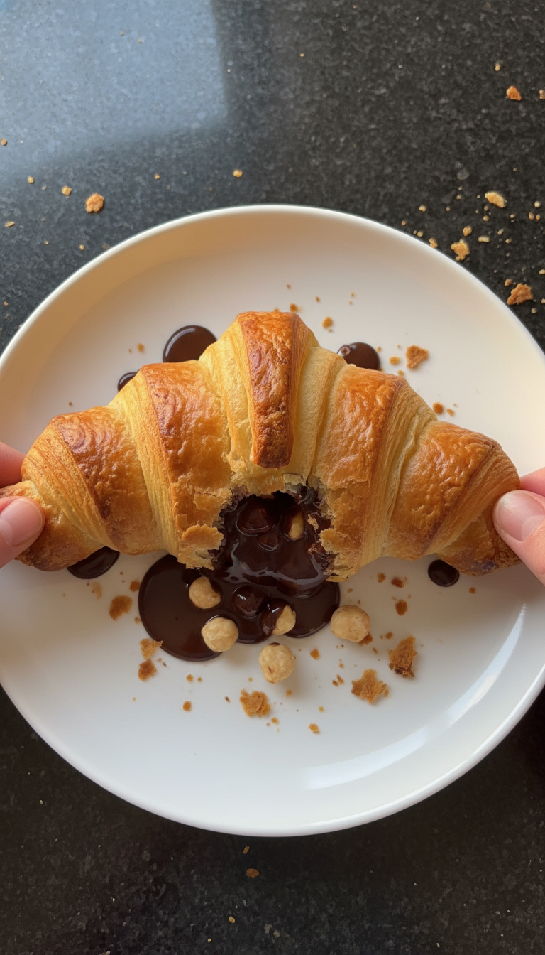 Chocolate Hazelnut Croissant Surprise