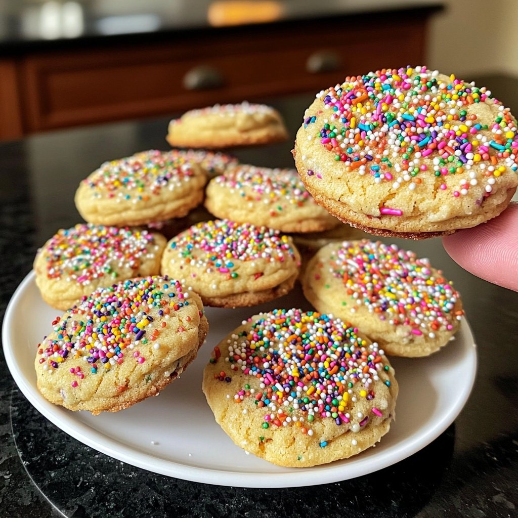 Tender Butter Cookies with Colorful Sprinkles