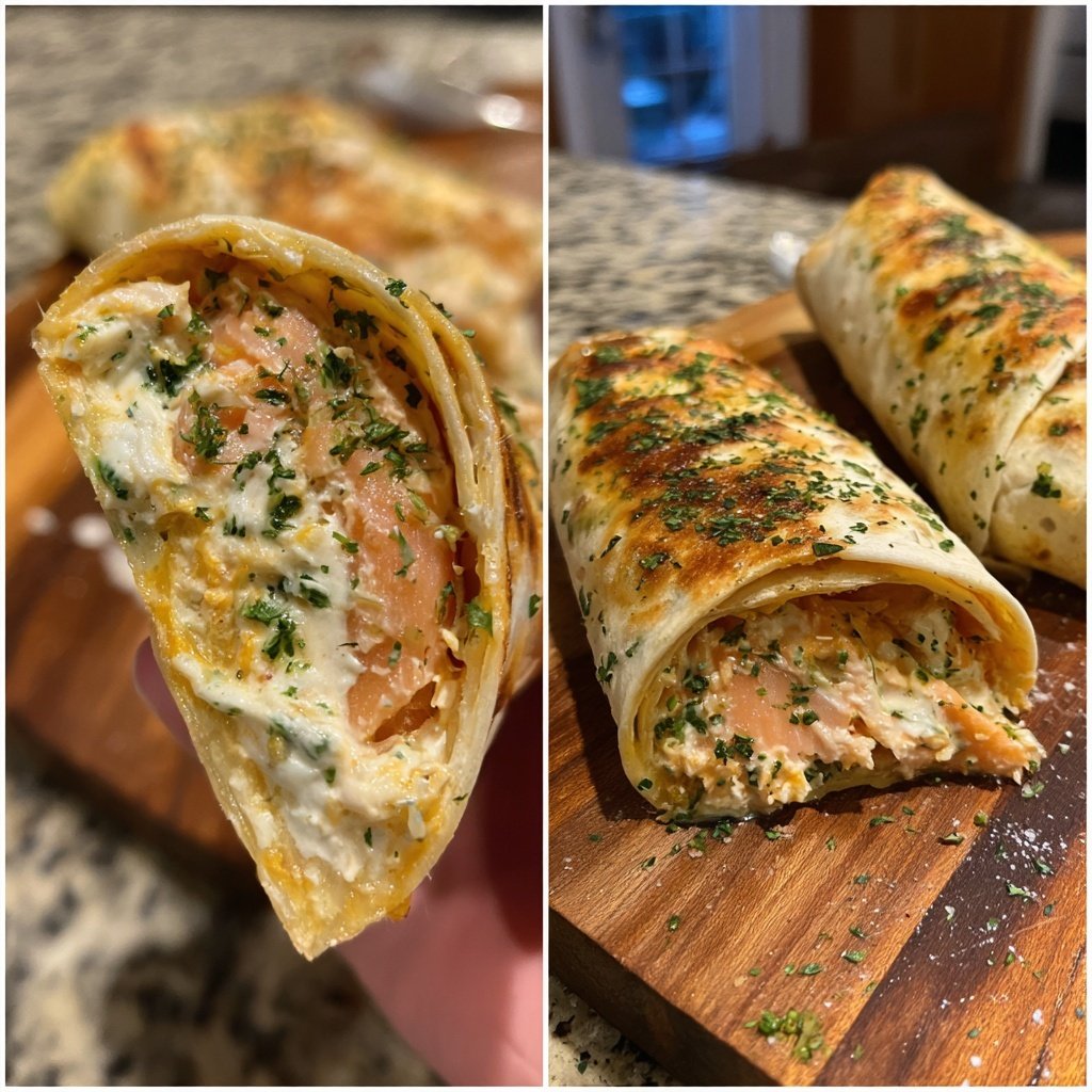Smoked Salmon and Cream Cheese Wraps