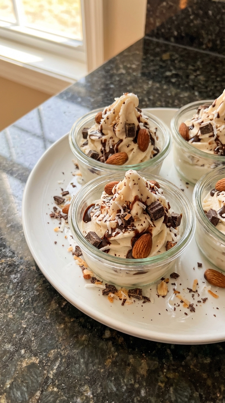 Almond Joy Frozen Yogurt Cups