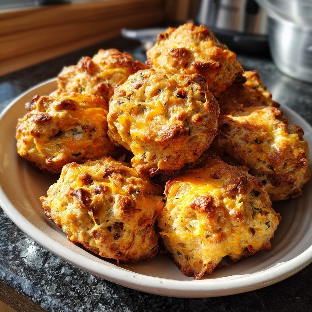 Savory Cheddar Bay Biscuit Sausage Balls