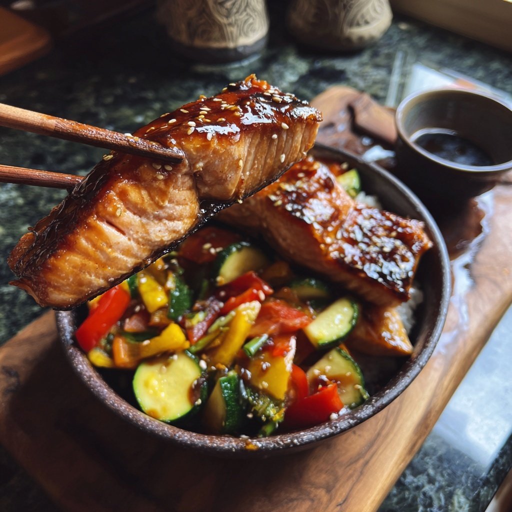 Miso Chili Salmon Bowls