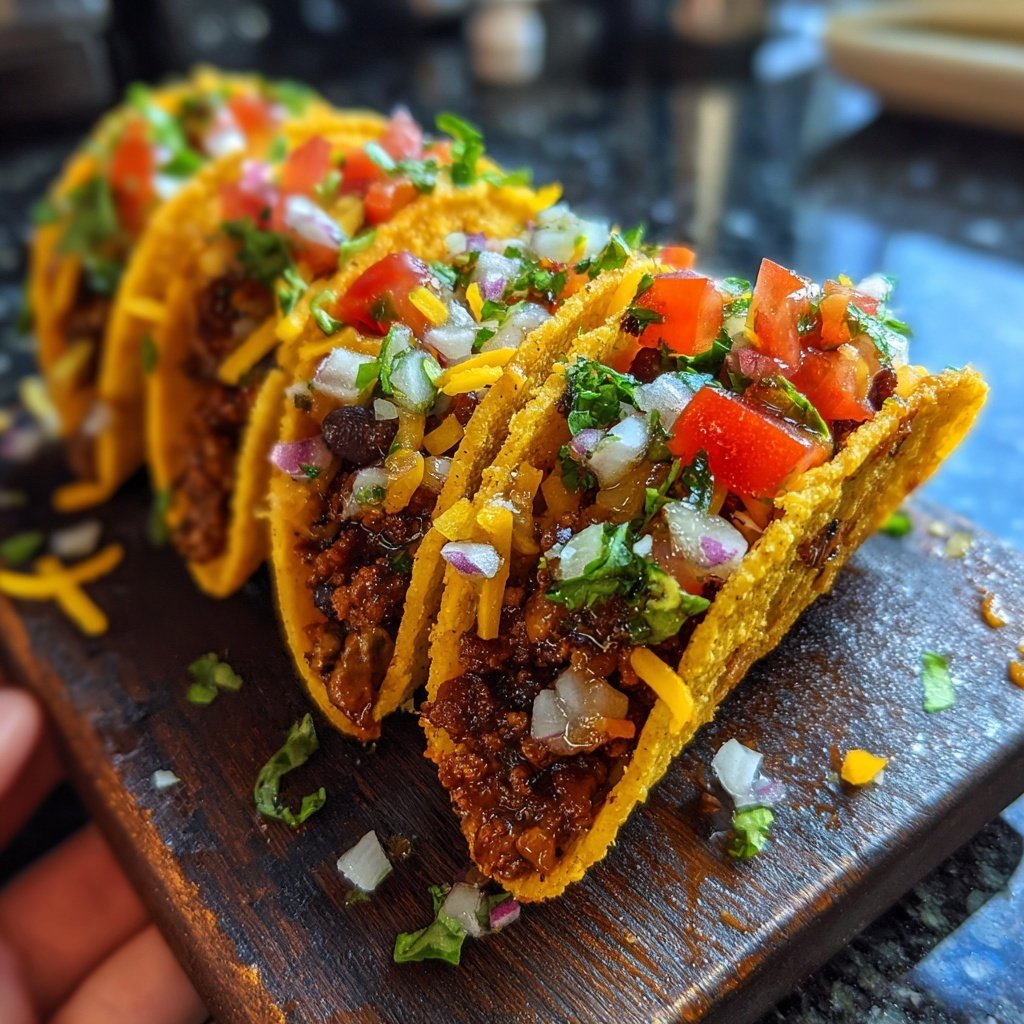 Tiny Tacos with Beef Bean