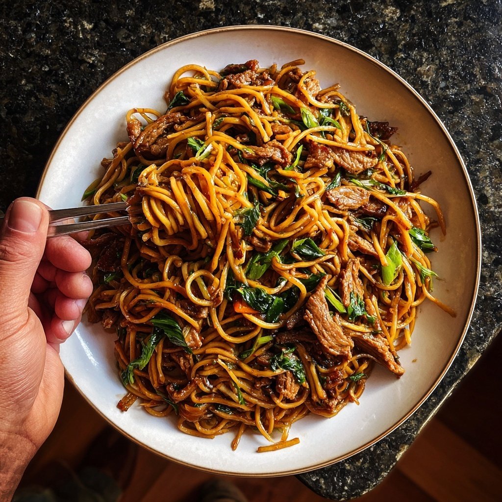 Instant Pot Pork Lo Mein Umami