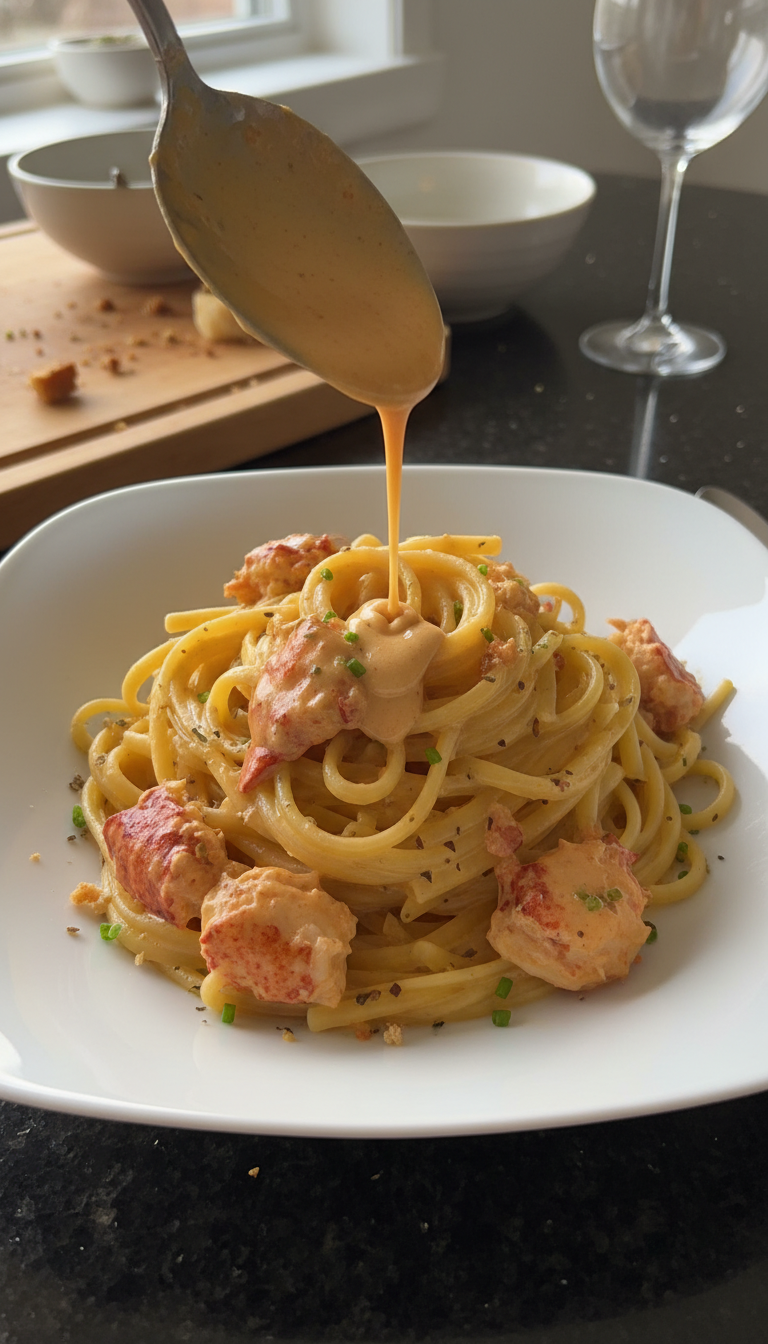 Linguine with Lobster Cream Sauce