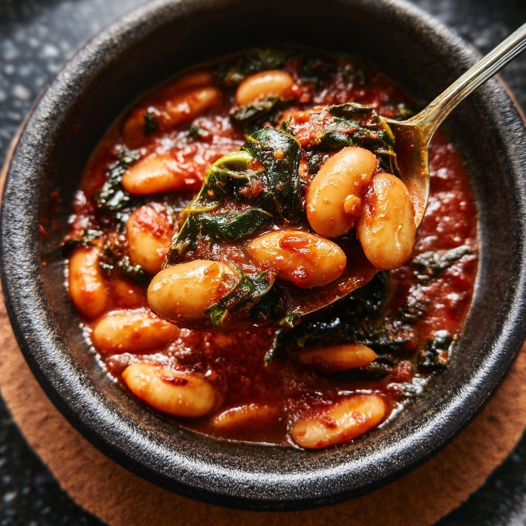 Gochujang Butter Beans with Escarole