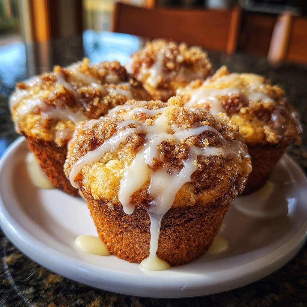 Cinnamon Swirl Breakfast Muffins with Streusel