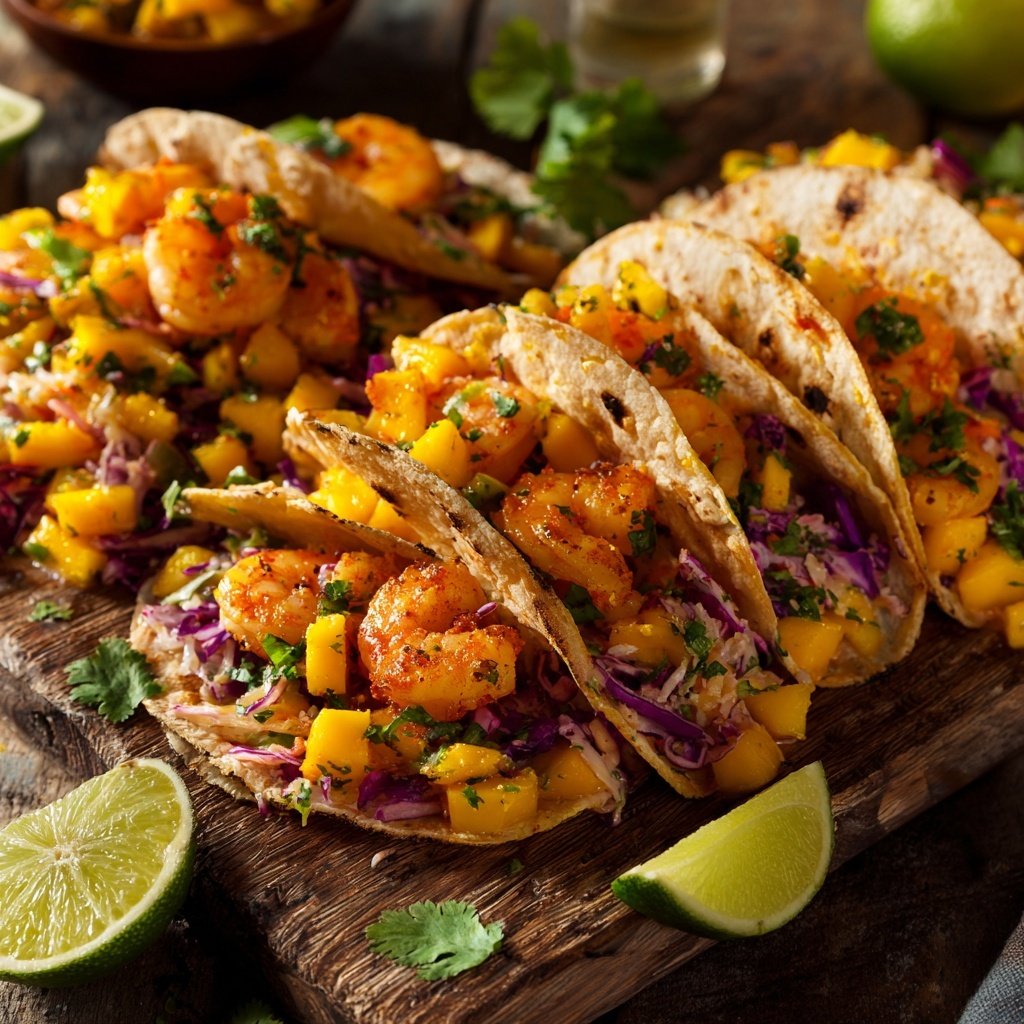 Zesty Shrimp Tacos with Mango Slaw