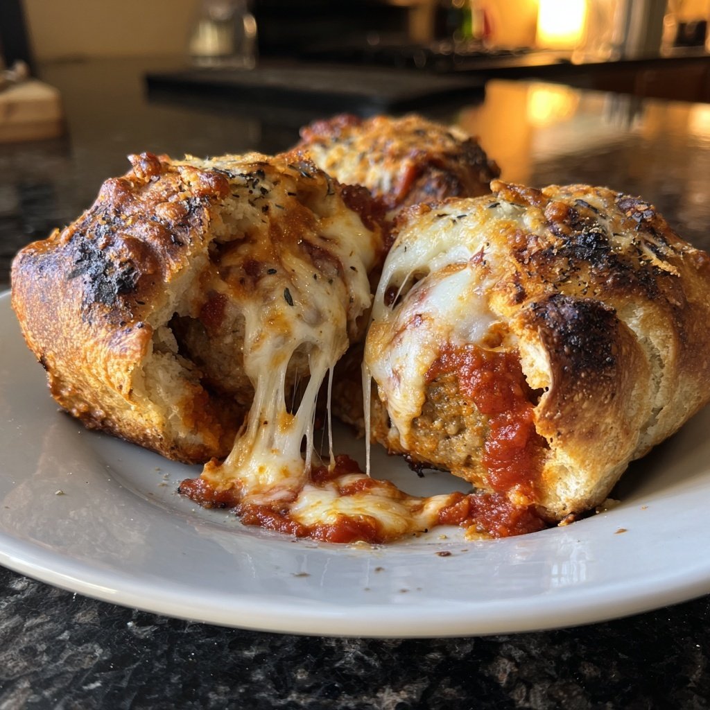 Meatball Sub Bombs Cheesy Filling