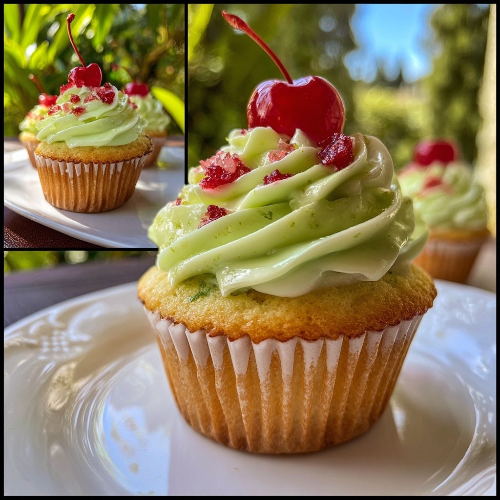 Cherry Limeade Sparkling Cupcake
