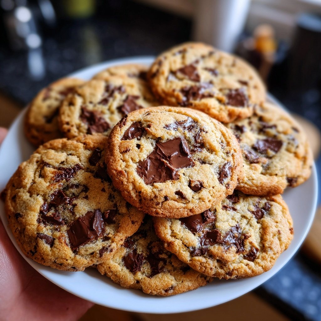Brown Butter Dubai Chocolate Chip Cookies