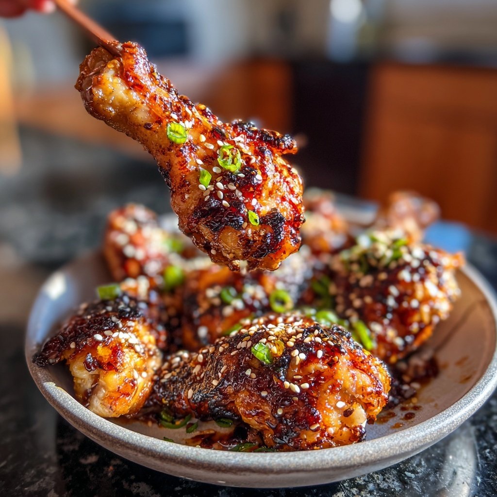 Honey Soy Chicken Drumsticks with Rice