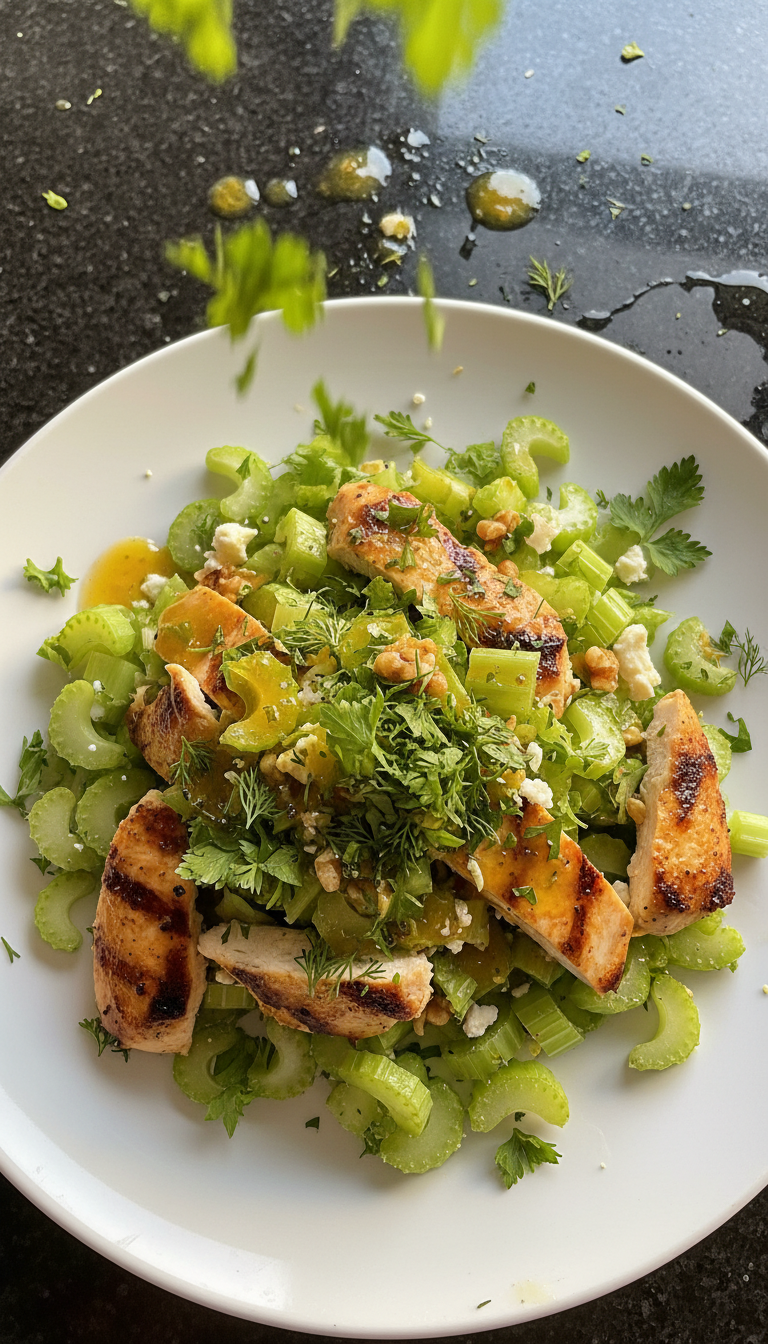Celery Salad with Grilled Chicken