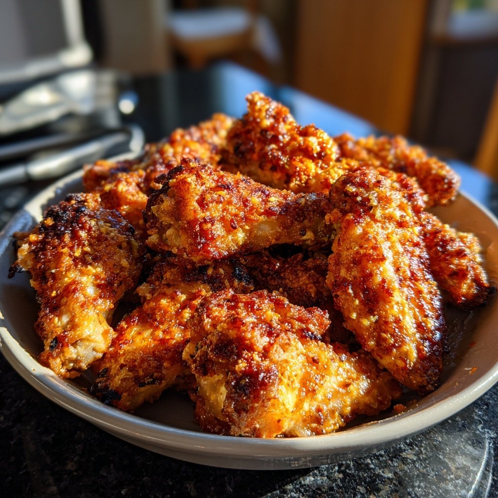 Crispy Parmesan Garlic Wings