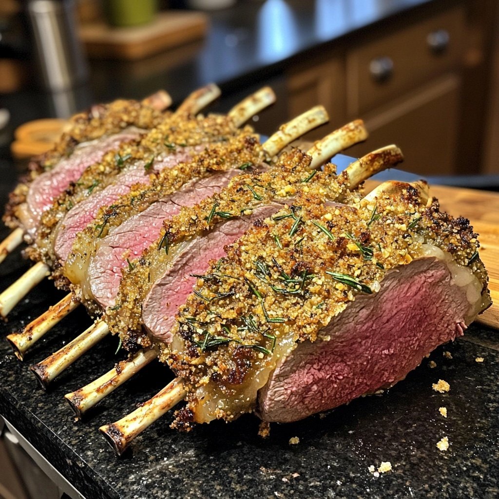 Garlic Herb-Crusted East Coast Rack Lamb