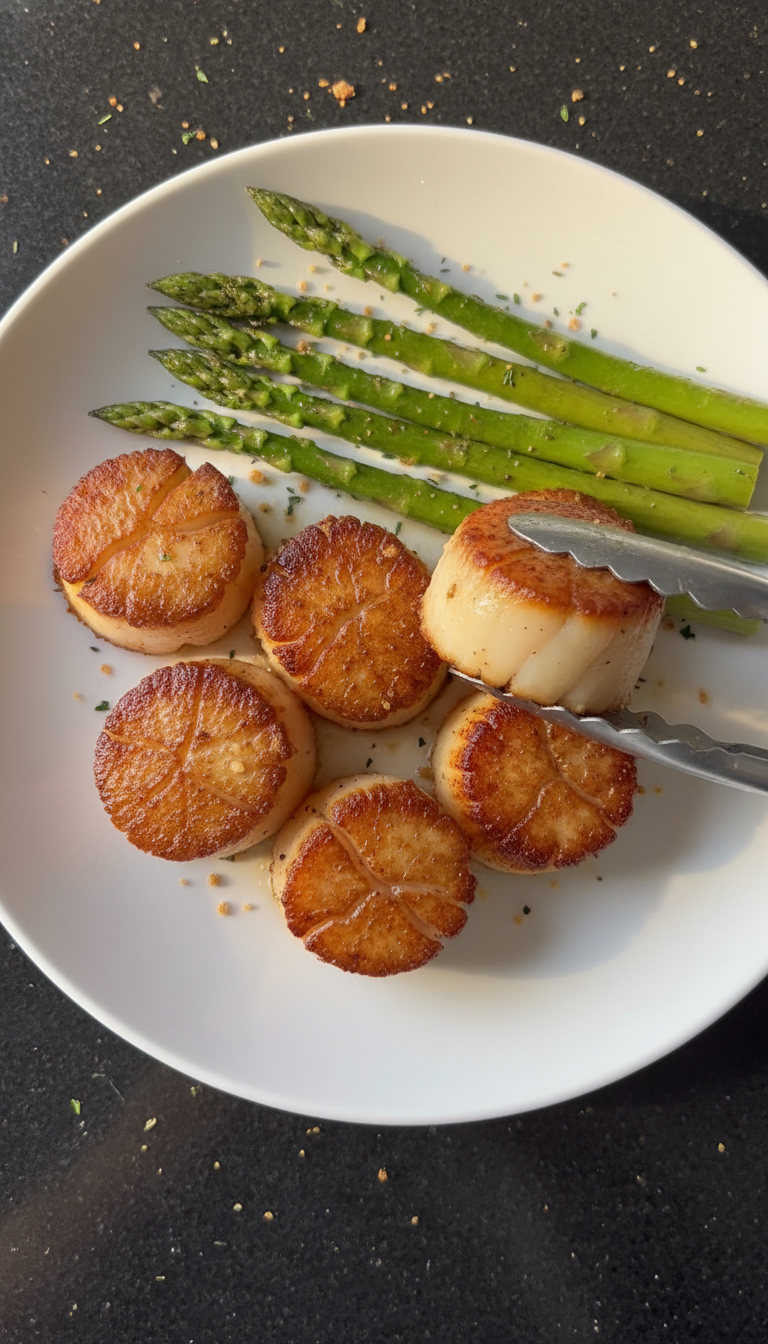 Seared Scallops with Asparagus